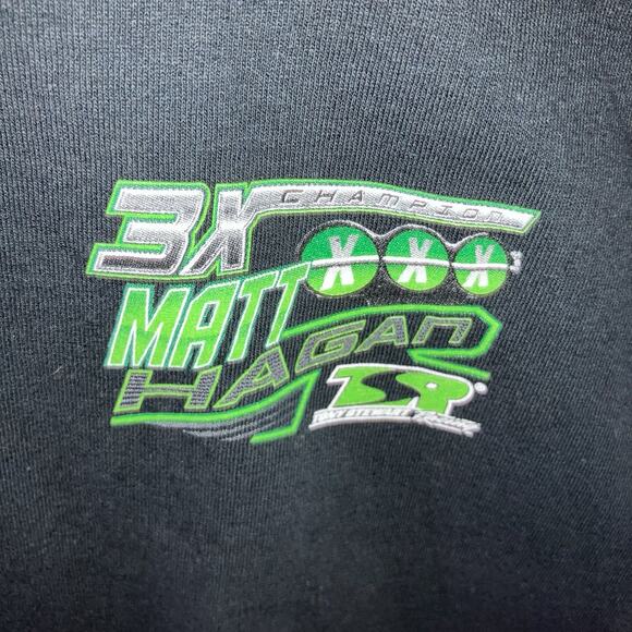 Matt Hagan Signed Large Size T Shirt Funny Car 3x Xxx Champion Autograph Tsr Srt - Picture 5 of 6